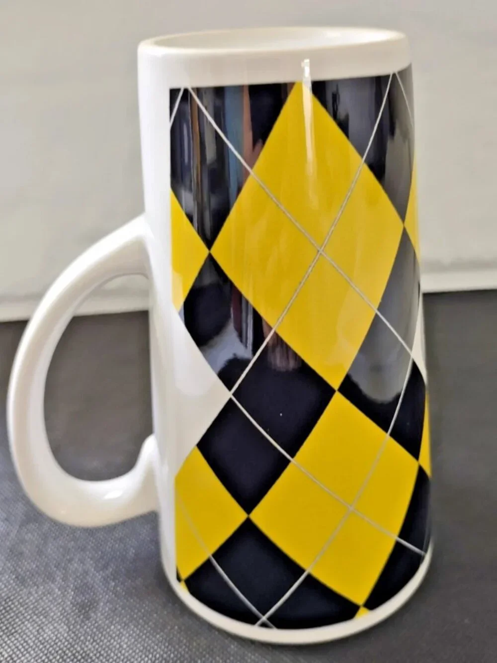 NFL Pittsburgh Steelers Coffee Mug 16oz Tall Yellow Black & White Ceramic